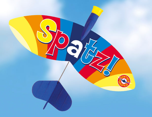 Airplane Spatz - työnnetty pois kuminauhoilla - Valmistettu Saksassa yli 60 vuotta!