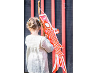 Koinobori Red 70cm Japanin kalalippu / Madame Mo France (鯉 幟 / Perinteinen japanilainen strutsi / sukka)