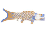 Koinobori Gold 100cm Japanin kalalippu / Madame Mo France (鯉 幟 / Perinteinen japanilainen tuulistrutsi / tuulisukka)