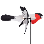 Bullfinch Wind -peli (voi seistä kepin päällä tai ripustaa entisiin puihin) / Tuulipeli Gimpel / Robin Wind Game
