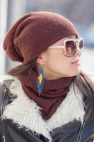 Uskollinen hattu ja poolo (kaulus) Alpaca Earth Red