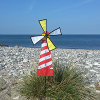 Petite SCHOOL LIGHTHOUSE by Premier Kites / Väderkvarn rödvitrandig från Amerikanska Premier Kites