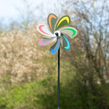 Vindsnura Wavy Rainbow Flower Ø20cm ruostumatonta terästä - Valmistettu Saksassa / Windrat / Wind Wheel