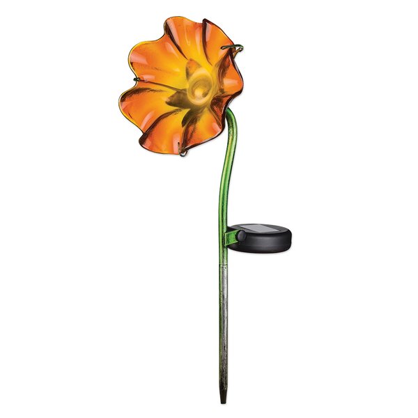 Mini aurinkokennolamppu, jossa kukka lasia ja takorautaa enemmän värejä