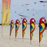 Pappegoja Banner 140cm hög! (Pappegojflagga med stång)