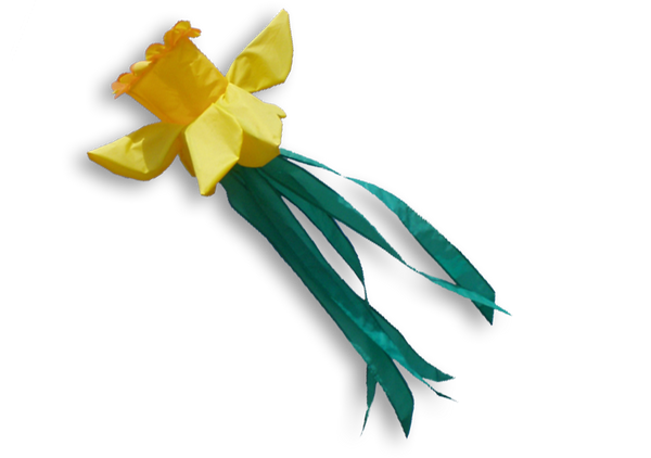 Pingst-/Påsklilja (Daffodil) från Belgiska Didakites / Vindsäck / Vindstrumpa / Windsack - Daffodil Wind Sack - WAVE - Vindstrut / Vindkon / Vindsocka