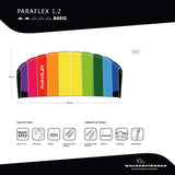 Paraflex Rainbow Drake 1,7 m leveä leijatyyppi saksalaiselta Wolkenstürmeriltä (ALE 30%)