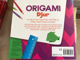 Origami kirja eläimistä - paperin taittokirja piirustuksilla ja origamipaperilla
