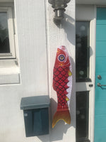 Koinobori Röd 94cm (鯉幟 / Traditionell japansk vindstrut/socka) (REA20%)