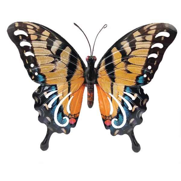 Metalliseinien koristelu Ruskea Cool Tail Butterfly, 37cm. Perhonen seinäkoristelu.