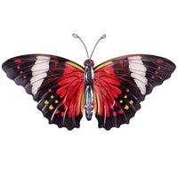 Metalliseinien koristelu Red Tiger Butterfly, 35cm perhonen. Perhonen seinäkoristelu.