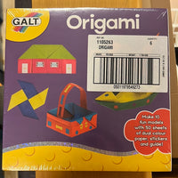 Origami - paperin taittokirja (origami), jossa on 10 piirustusta ja 50 kaksiväristä origamipaperia (Galtin Origami)