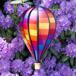 Ruudullinen ilmapallospiraali - riipputuulipeli - Satorn Balloon spiraali 28x43cm