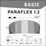 Paraflex 1.2m Blue - kaksi leijatyyppistä käsileijaa, jotka sopivat nuorille ja vanhuksille.