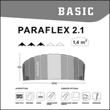 Paraflex 2,1m Rainbow (ratalinkkileija / 2 käsileija / leijaleija)